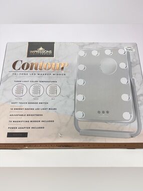 Impressions Contour Tri-Tone LED Makeup Mirror - White